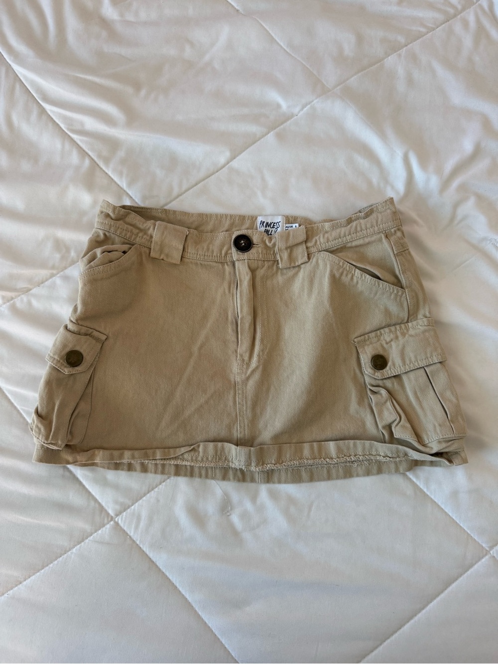 Princess Polly Khaki Mini Cargo Skirt